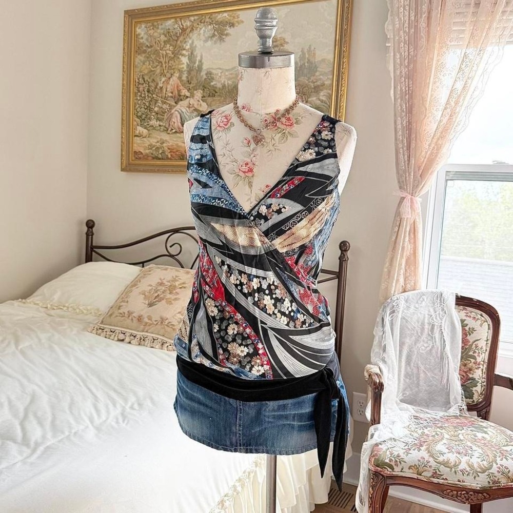 Boho tank Y2K multicolor going out top Carolina size medium